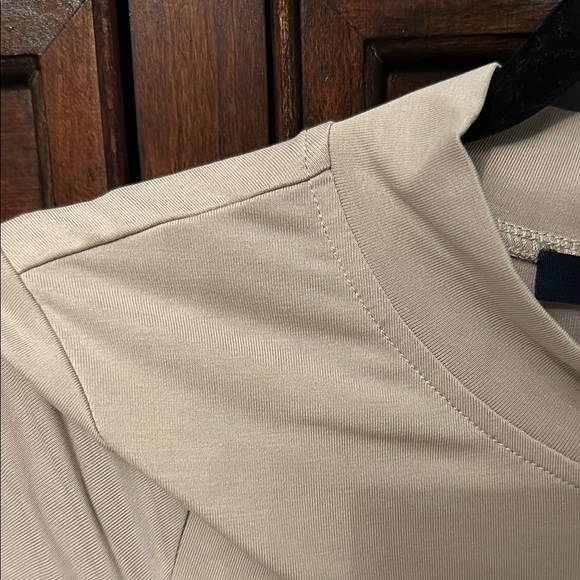 Beige Long Sleeve Tiered Dress - Picture 3 of 3